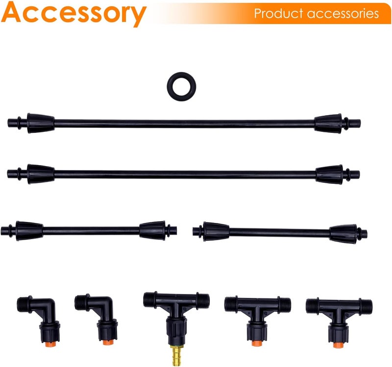 VanPet 4-Nozzle Poly Boom Wand with 3/8" Brass Fitting – Convertible to 2 Nozzles, Lightweight for Garden, Farm (Boom Wand 01) - Image 3